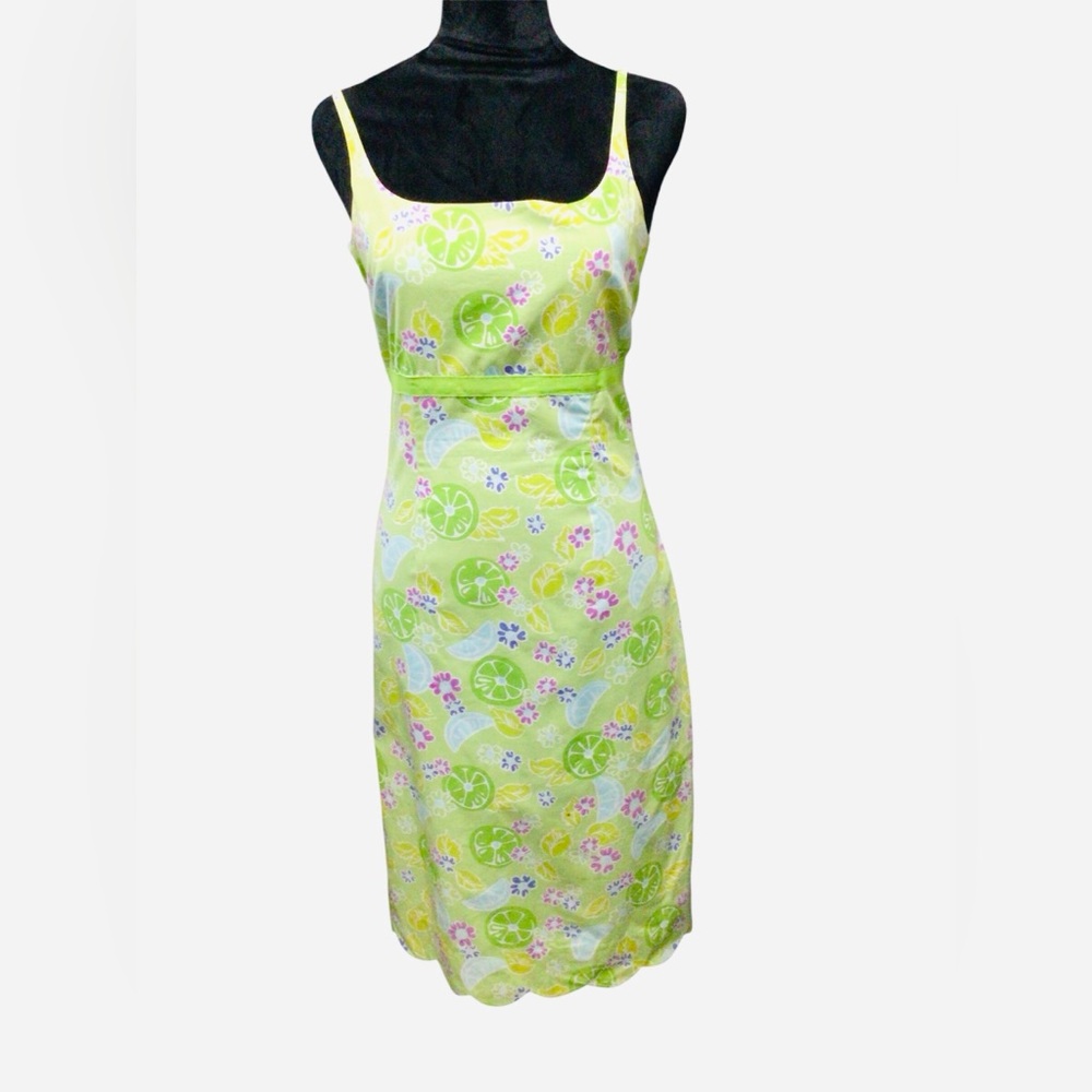 Lilly Pulitzer Green and Pink Floral Dress